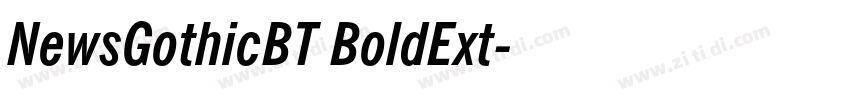 NewsGothicBT BoldExt字体转换